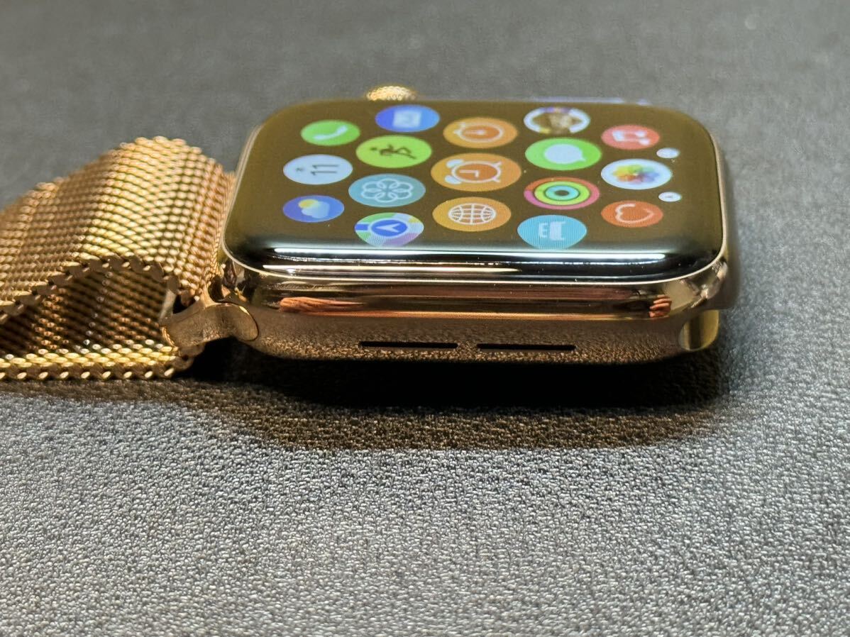 ☆即決 オススメ Apple watch Series5 40mm ゴールドステンレス ミラネーゼループ GPS+Cellularモデル アップルウォッチ シリーズ 719の画像6