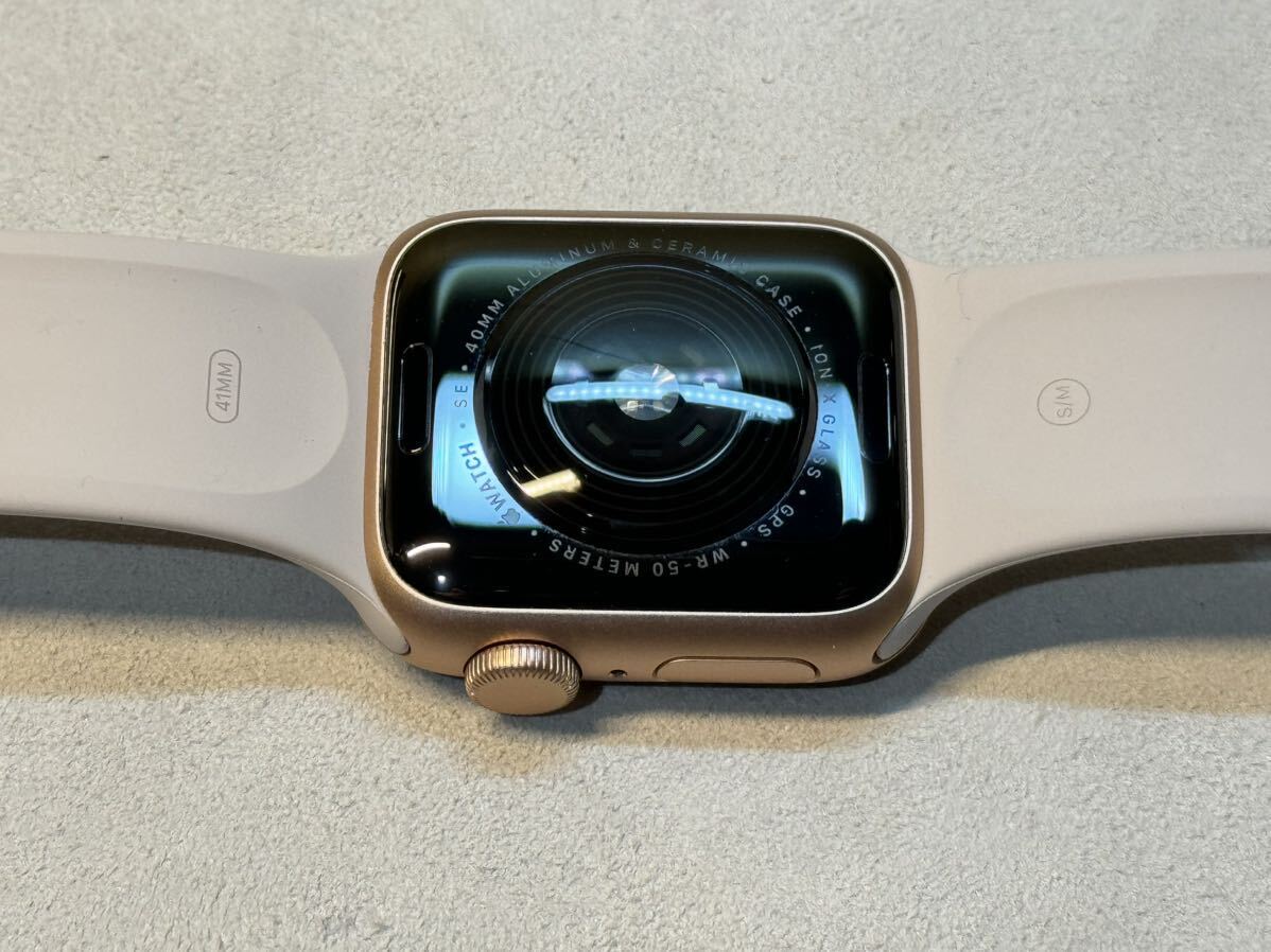 ☆即決 美品 初めての方もオススメ Apple Watch SE 40mm ゴールドアルミニウム アップルウォッチ GPSモデル 718の画像7