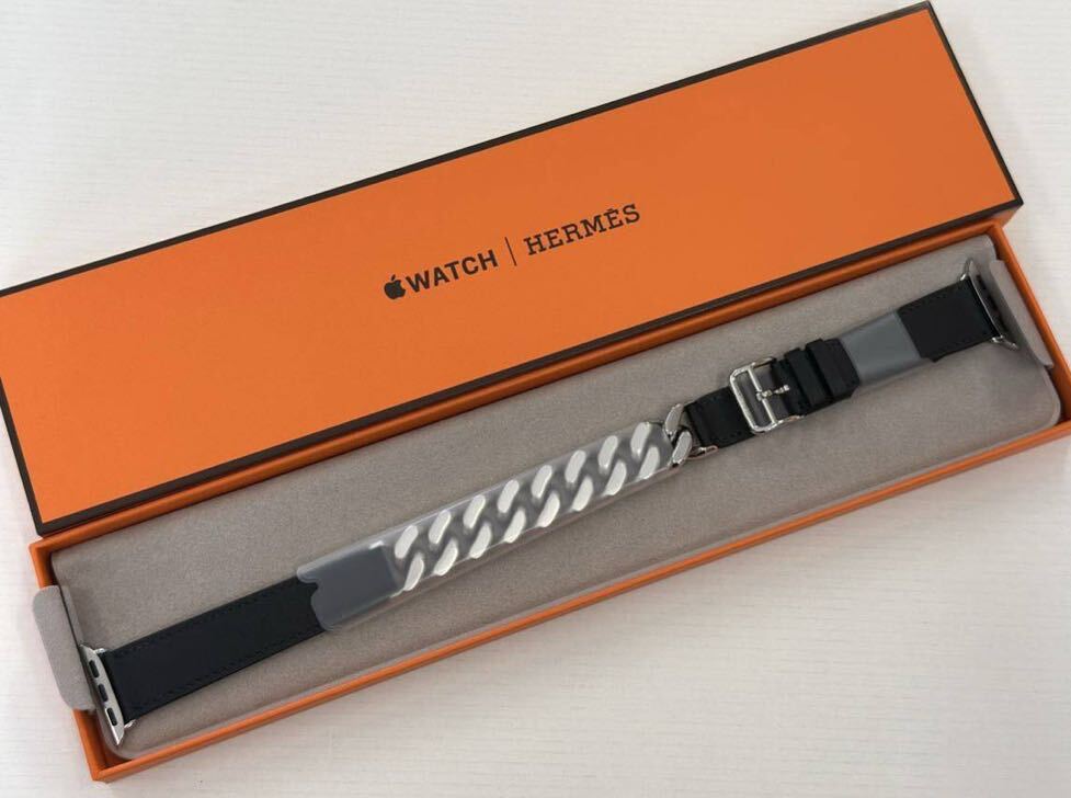 ☆即決 未使用レア Apple Watch HERMES ヴォー スウィフト 黒 ドゥブルトゥール グルメットメタル 41mm エルメス アップルウォッチ 806_画像1