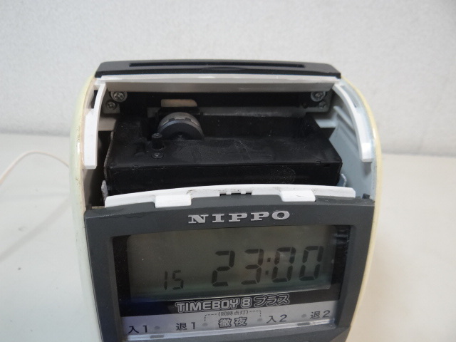 H2126 NIPPO タイムレコーダー TIMEBOY8 プラス ニッポー 通電のみ確認済み 【ジャンク品】の画像5