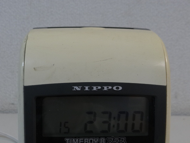 H2126 NIPPO タイムレコーダー TIMEBOY8 プラス ニッポー 通電のみ確認済み 【ジャンク品】の画像2