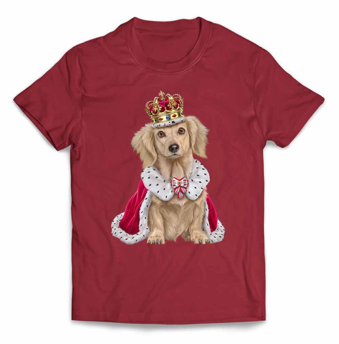 ダックスフンド いぬ 犬 王様 キング 王子様 王冠 Tシャツ メンズ