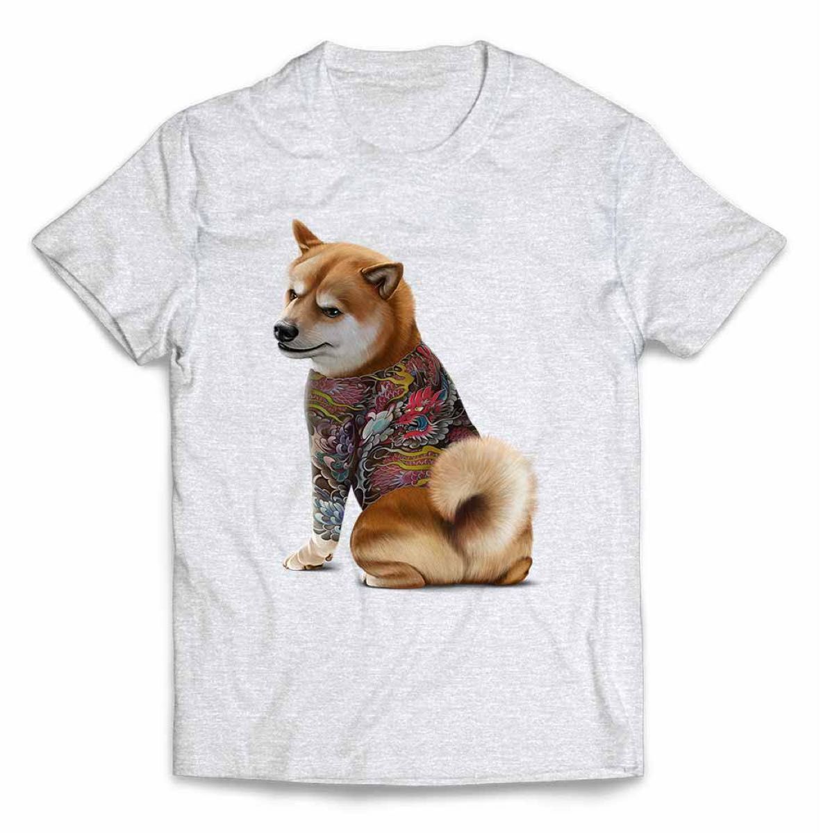 柴犬 しばいぬ 犬 いぬ タトゥー 刺青 半袖 Tシャツメンズ レディース