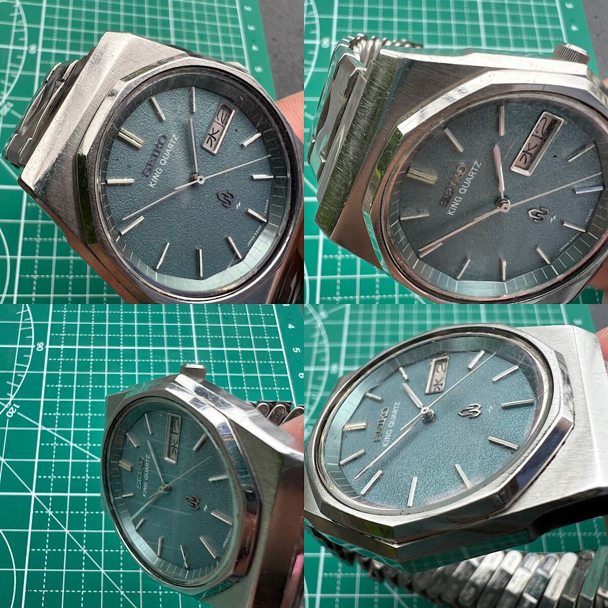 ★レア ベゼル★SEIKO 5856-8080 KING QUARTZ 3針時計 メンズ 中古品 電池切れの画像10