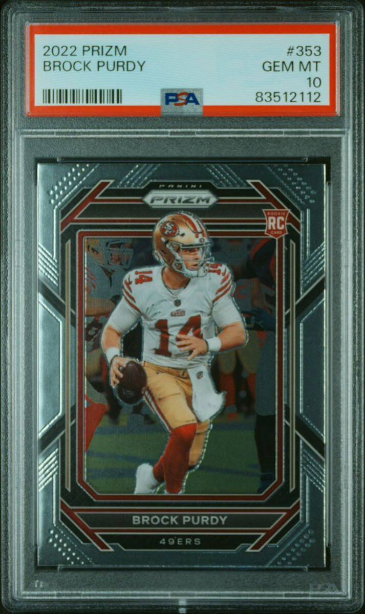 BROCK PURDY 2022 PANINI PRIZM NFL #353 RC ルーキーカード PSA10 GEM MINT 1円出品_画像1