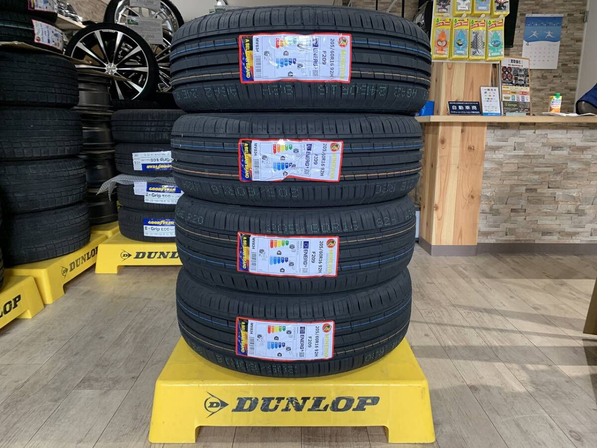 店頭販売 新品 MINERVA RADIAL F209 205/60R16 2023年 4本セット ヴォクシー ステップワゴン プリウスα キックス MAZDA3 フォレスター 等_画像1