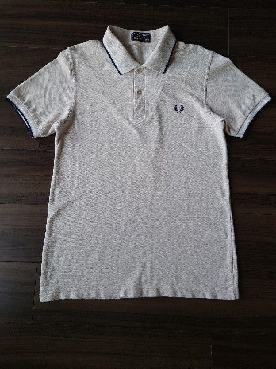 フレッドペリー　ポロシャツ　M12　Mサイズ　アイボリー　オフホワイト　半袖ポロシャツ　FRED PERRY