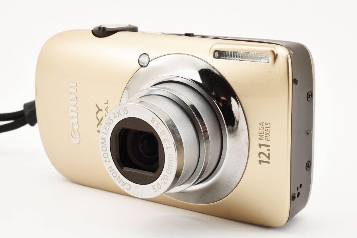 ★美品★ Canon IXY 510 IS ゴールド 専用ケース・取説付 ★動作確認済みキヤノン イクシー PC1356 コンパクトデジタルカメラ A171_画像2