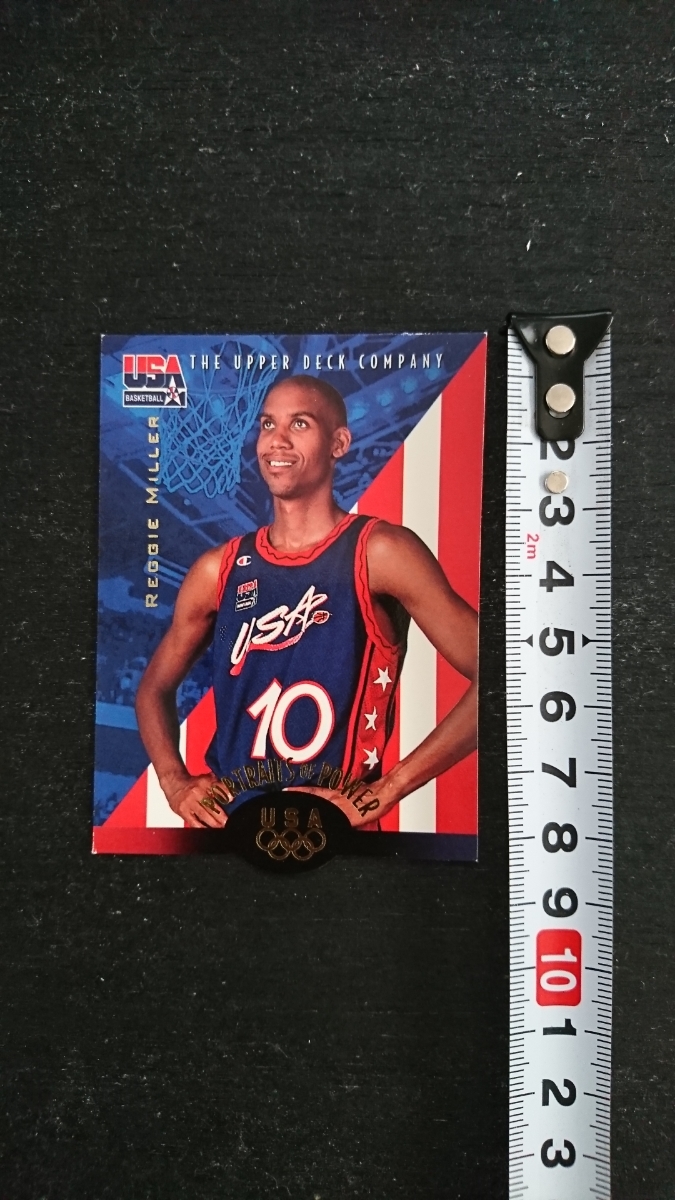 1996年当時物!UPPER DECK製OLYMPIC BASKETBALL USA代表(NBA INDIANA PACERS)「REGGIE・MILLER」トレーディングカード1枚/レジー・ミラー_画像3