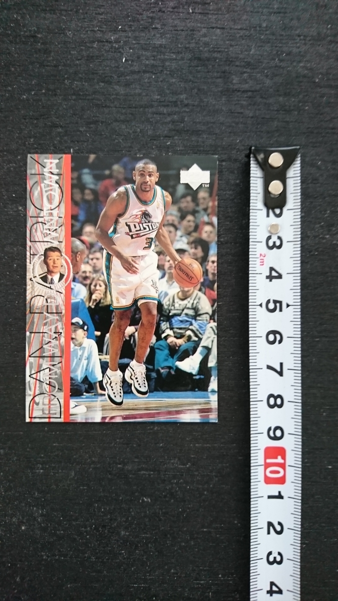 1997年UPPER DECK製NBA DETROIT PISTONS「GRANT・HILL」トレーディングカード1枚/グラント・ヒル デトロイトピストンズ FILA_画像3