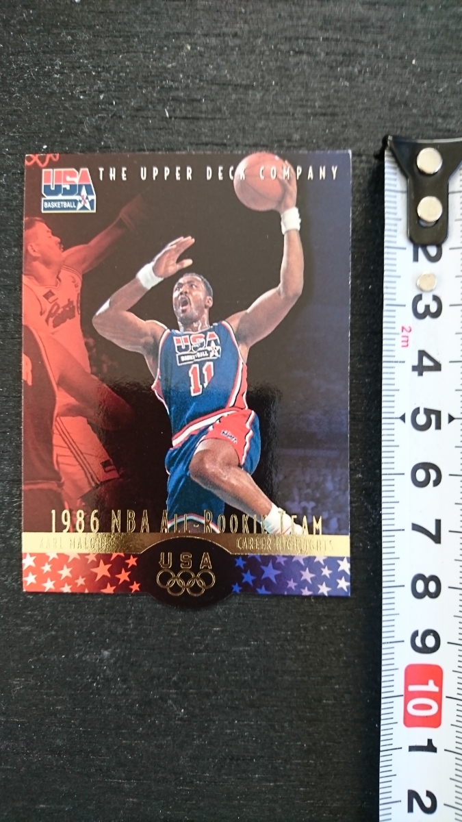 1996 year that time thing!UPPER DECK made OLYMPIC BASKETBALL USA representative DREAM TEAM[KARL*MALONE] trading card 1 sheets /NBA UTAH JAZZ Karl *ma loan 