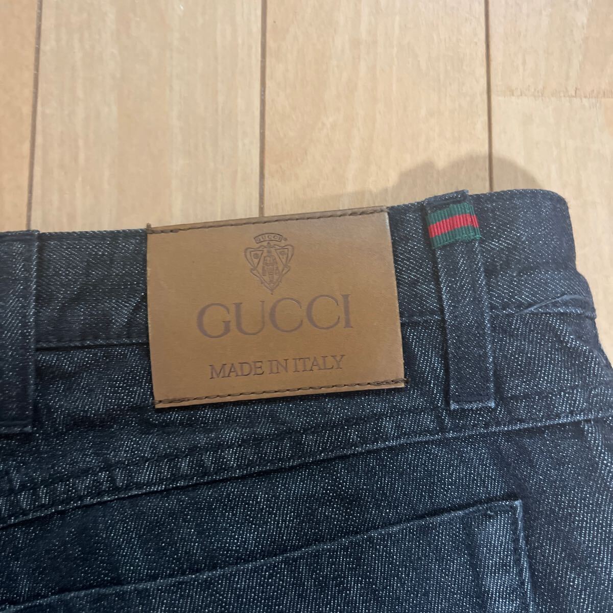 GUCCI SKINNY ブラックデニムパンツ 46 コットン/BLK/246604 XZ471の画像1