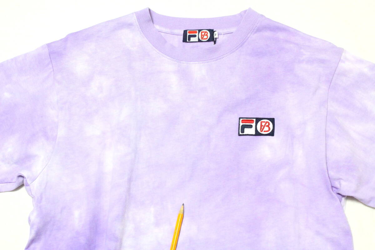  new goods BE:FIRST FILA collaboration T-shirt Logo embroidery badge M size ( man M woman XL rank ) Thai large purple unisex 