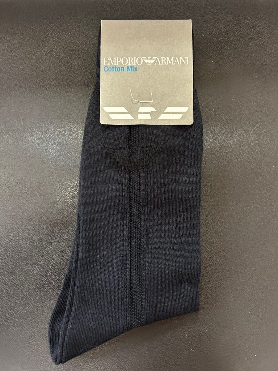 新品 EMPORIO ARMANI エンポリオ アルマーニ ソックス 靴下 ブラック 紳士靴下 25から27cm