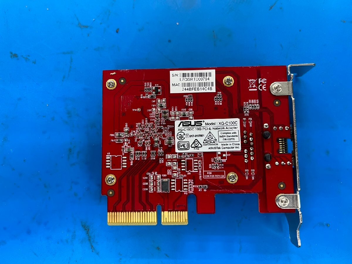  asus XG-C100C Adapter 1Port PCI-E 10G 中古動作品の画像2