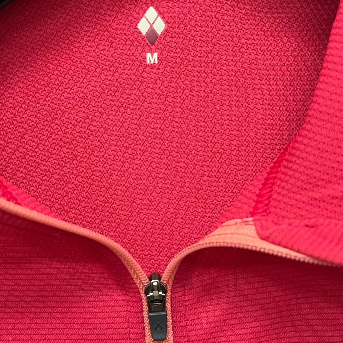 mont-bell /モンベル WOMEN's クールパーカ フルジップ フーディ ジャケット ピンク系 Mサイズ 裏地メッシュ 春夏パーカー O-2086の画像4