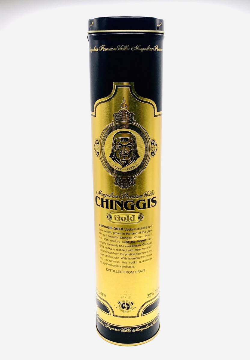 未開封品 CHINGGIS チンギス GOLD ゴールド ウォッカ 缶ケース付き 500ml 39% モンゴル_画像5