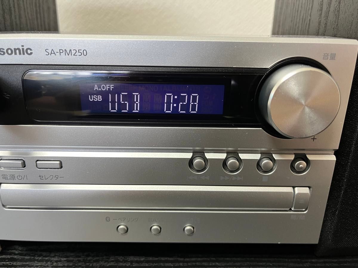 Panasonic SA-PM250 ミニコンポ Bluetooth対応 リモコン付き CD Panasonic SA-PM250 ミニコンポ Bluetooth対応 リモコン付き CD