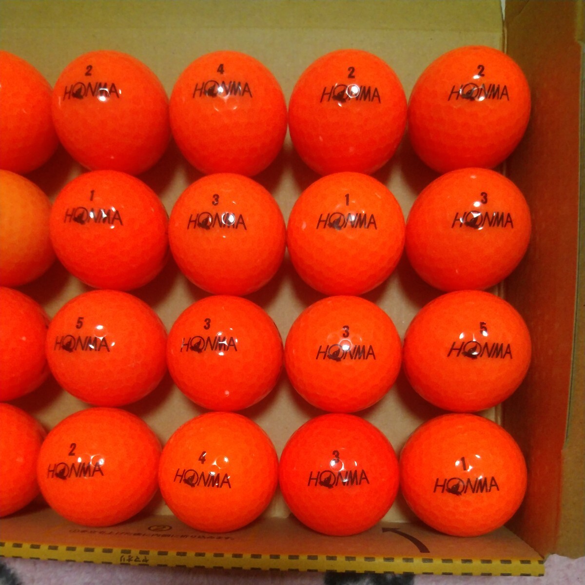 【人気】本間ゴルフD-1オレンジ色ロストボール24球　　　　HONMA_画像3