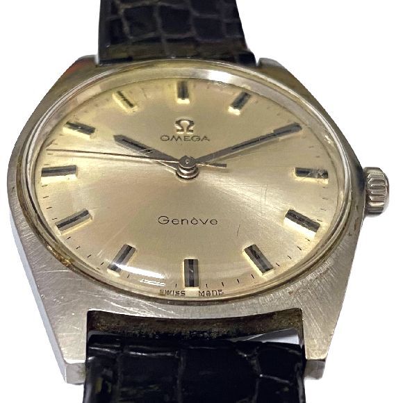 G8454★1円～【オメガ】Cal.601 ジュネーブ 手巻き メンズ腕時計★ジャンク・アンティーク・1970年代製造_画像3