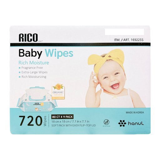 RICO baby for pre-moist wipes 720 sheets ..... cost ko baby wipe 