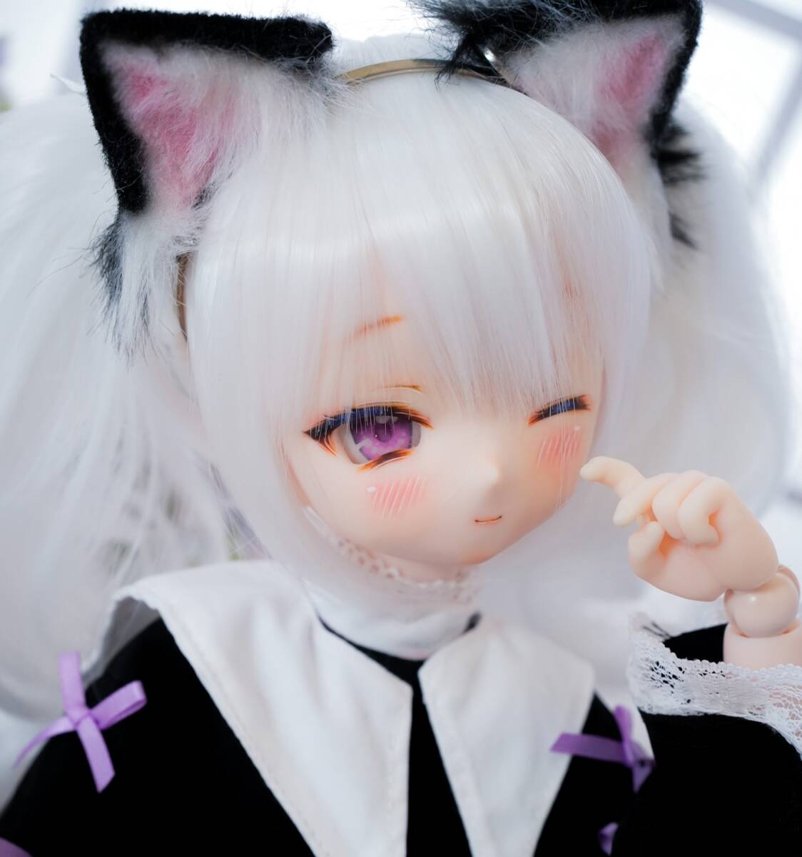 ＊きゃとろん＊DDH-01SW肌 ソフビ盛りカスタムヘッド ＋おまけアイ3種 ドルフィードリーム MDD 難ありの画像8