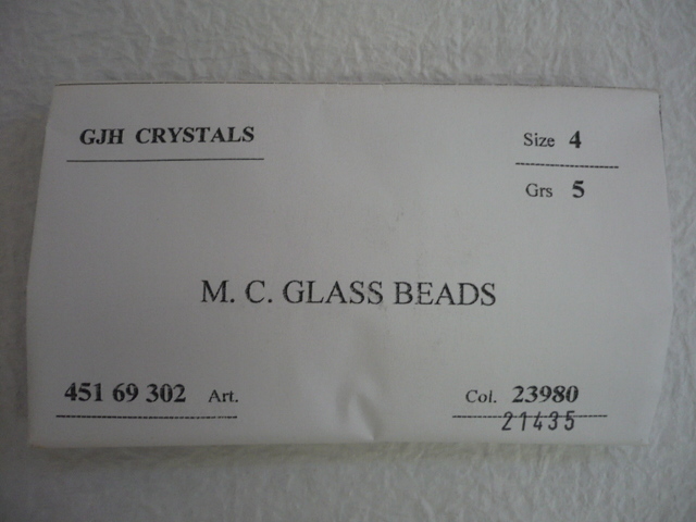 8870.未使用 チェコビーズ M.C.GLASS BEADS ブルー×パープル_画像1