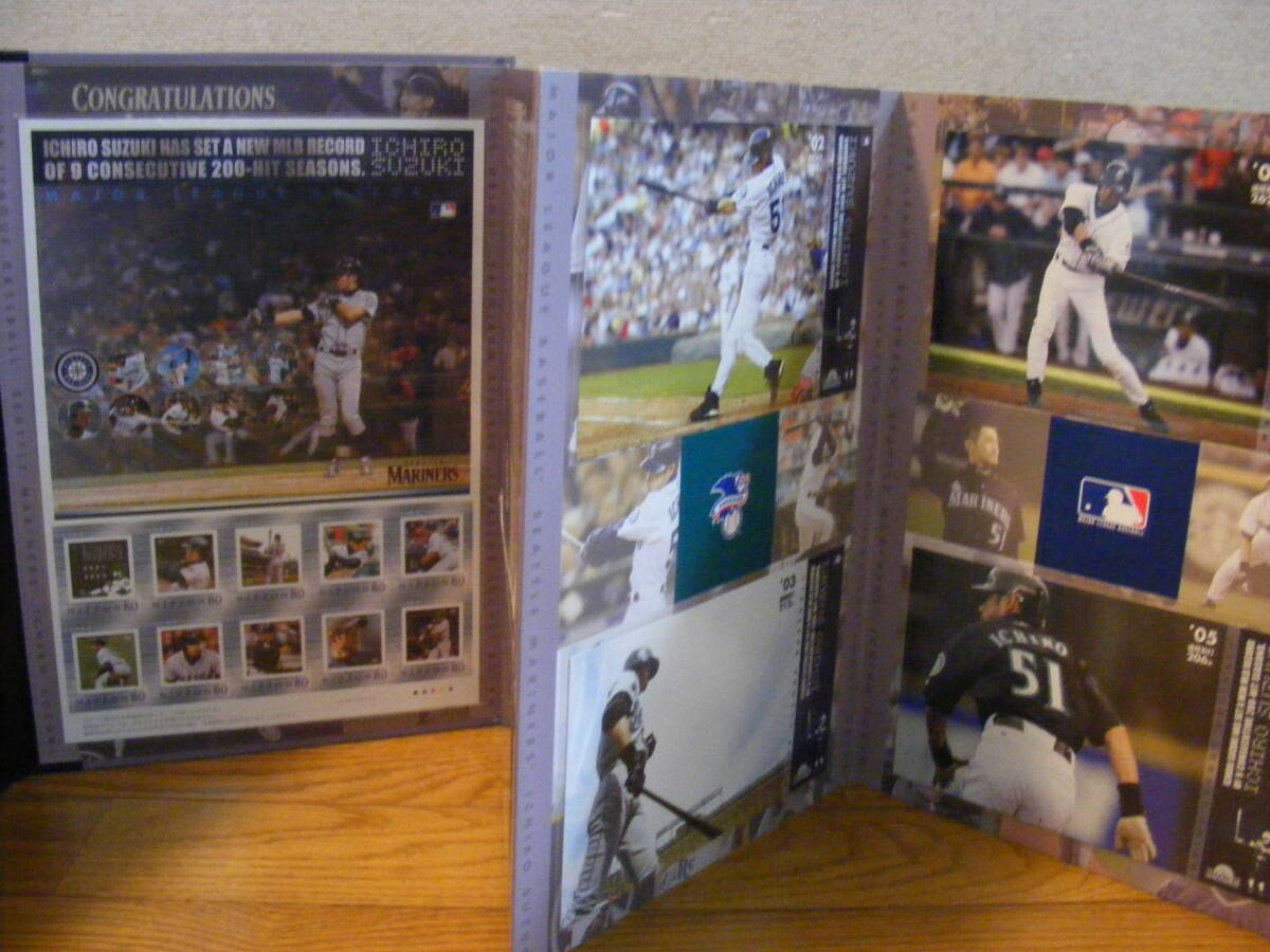 即決!!イチローMLB新記録9年連続200本安打達成記念切手8枚と写真カードのセット　イチロー、野球、MLB・・・_画像4
