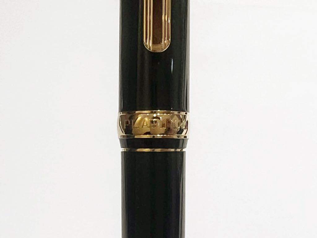 B775 新品 未使用 PLATINUM プラチナム 万年筆 ペン先K18 YG ブラック ゴールド 筆記用具 文房具 ビジネスの画像9