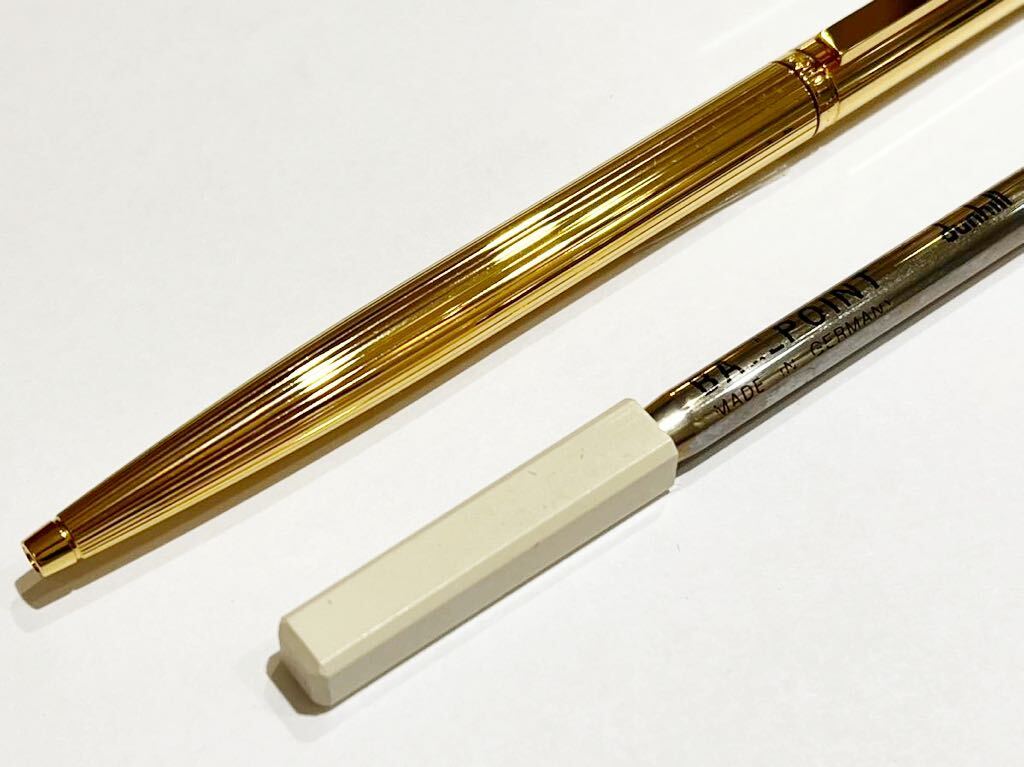 A473 ALFRED DUNHILL ダンヒル　ボールペン　ツイスト式　ゴールドカラー　筆記用具　文房具　ビジネス_画像3