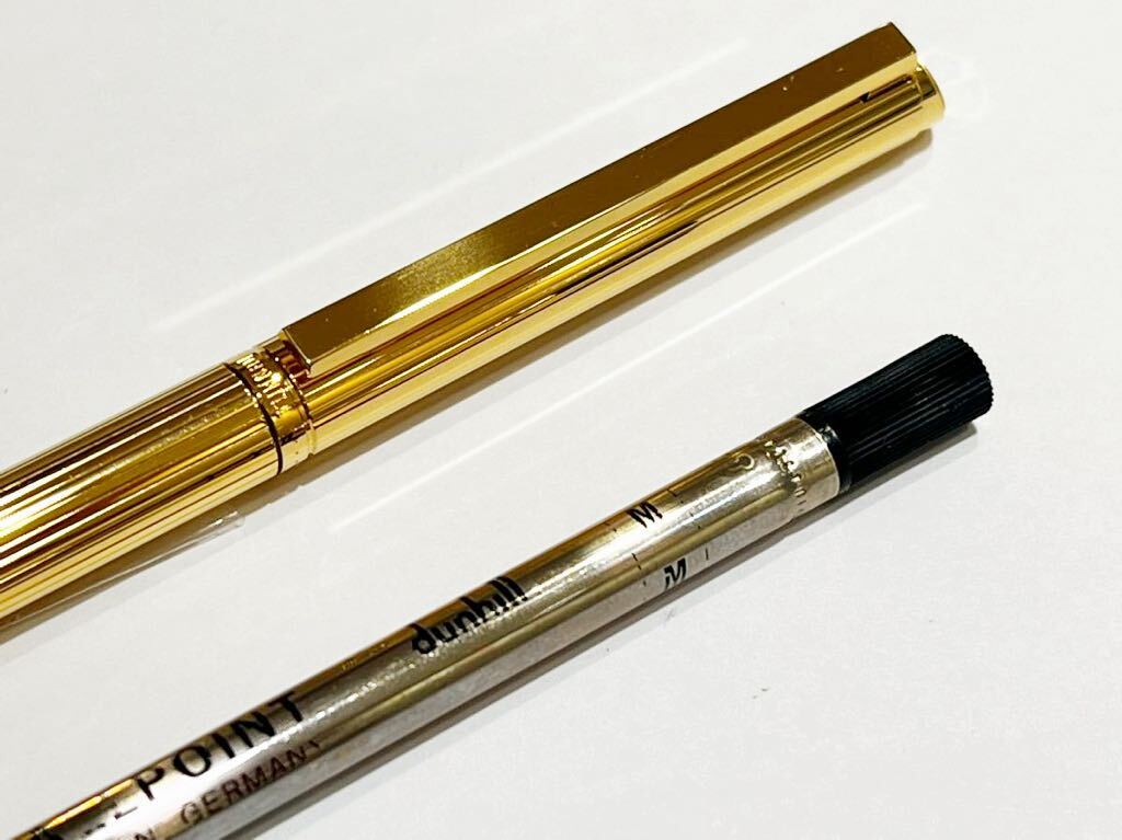 A473 ALFRED DUNHILL ダンヒル　ボールペン　ツイスト式　ゴールドカラー　筆記用具　文房具　ビジネス_画像4
