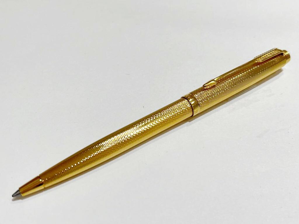 A473 PERKER パーカー　ボールペン　ノック式　ゴールドカラー　筆記用具　文房具　ビジネス　ヴィンテージ_画像2
