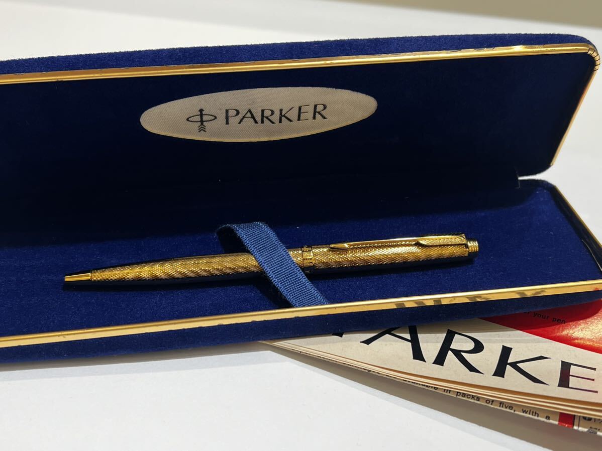 A473 PERKER パーカー　ボールペン　ノック式　ゴールドカラー　筆記用具　文房具　ビジネス　ヴィンテージ_画像1