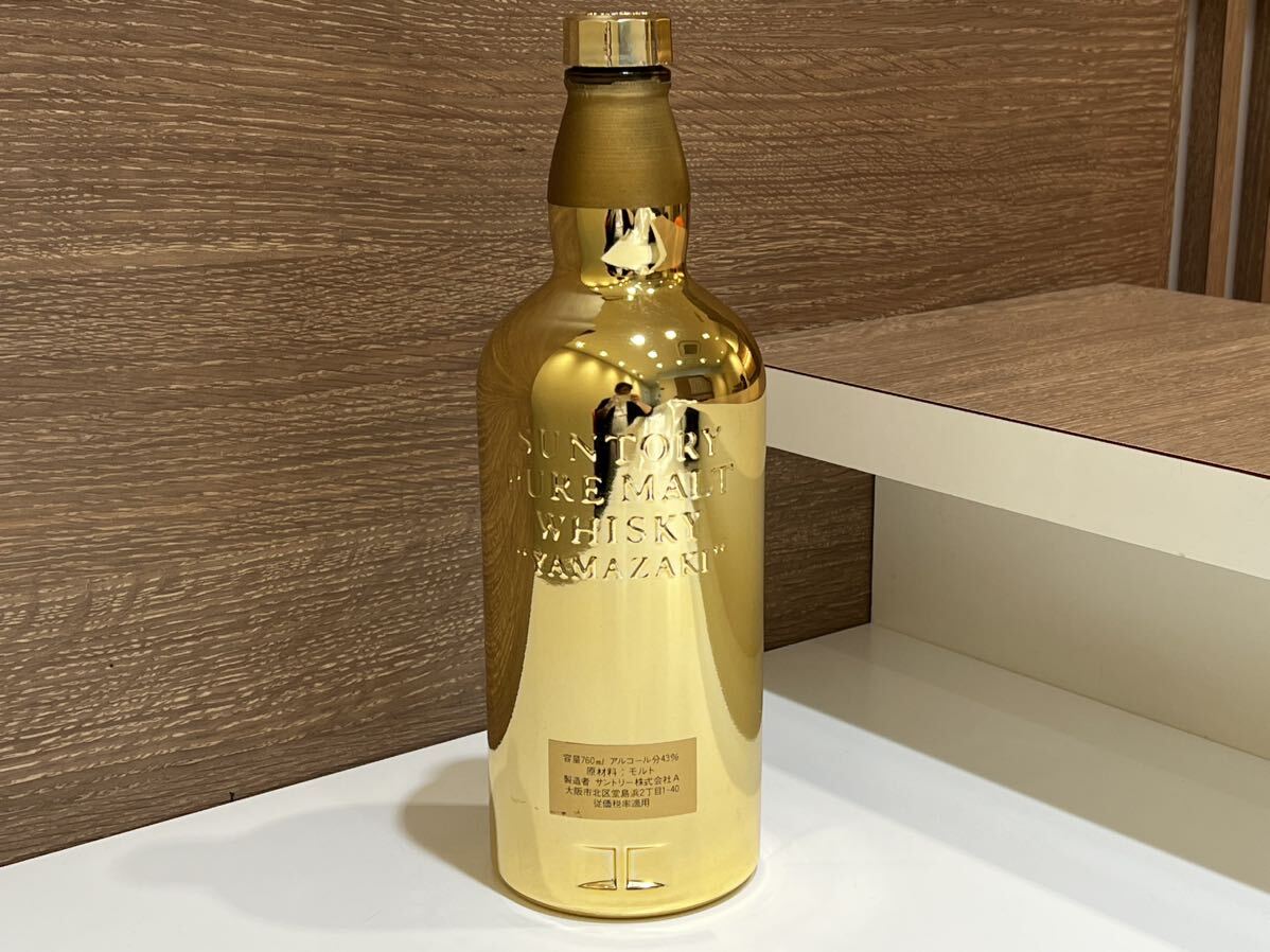 A469 サントリー 山崎 ピュアモルト 60周年記念 ゴールドボトル 空瓶 空ボトル 特級 760ml 43％ ジャパニーズの画像4
