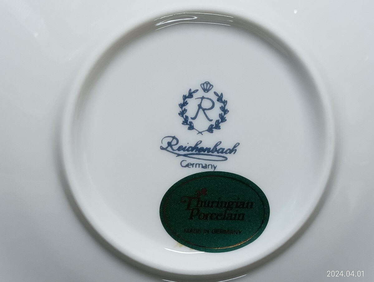 A467 未使用 Thuringian Porcelain ライヒェンバッハ チューリンゲン ポーセレン 陶磁器 小皿5枚セットの画像5