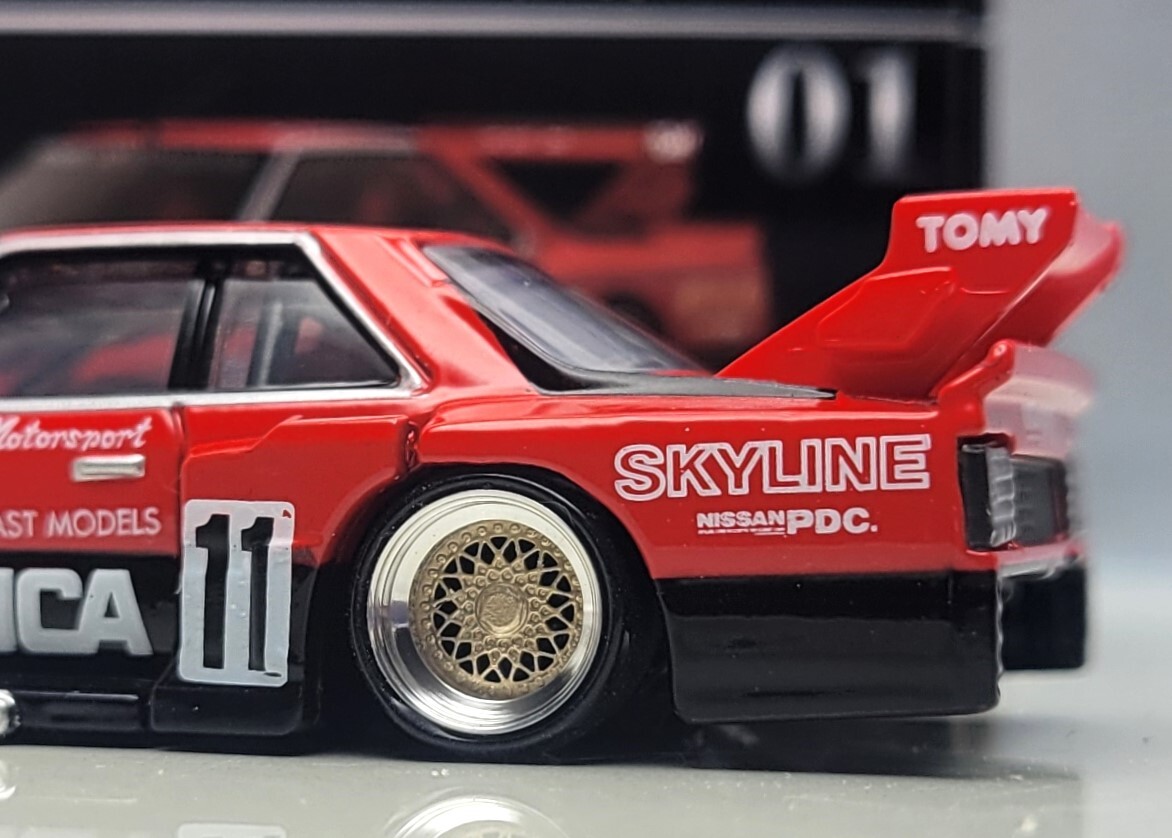 1/63 日産 スカイライン改 HT ２０００ ターボ RS BBS RS ホイール アルミ製 深リム 街道レーサー トミカプレミアムの画像1