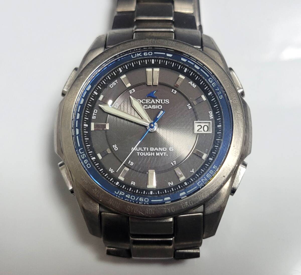 CASIO カシオ OCEANUS オシアナス OCW-T100 中古 美品 タフソーラー メンズ チタン マルチバンド6 メンズ 腕時計の画像1