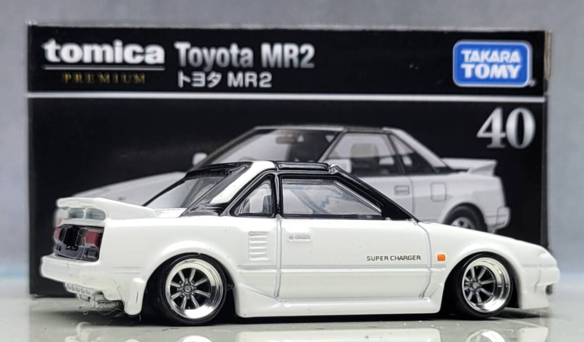 1/60　トヨタ　MR２改　インチアップ　ワタナベ　ホイール　アルミ製　深リム　街道レーサー　グラチャン　トミカプレミアム_画像5