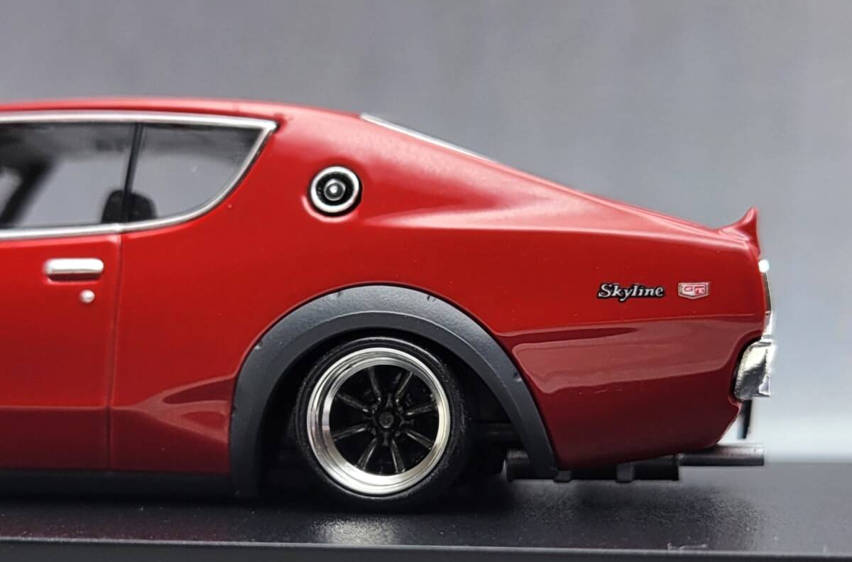 1/43 日産 スカイライン改 ケンメリ2Dr 2000GT-R ワタナベ ホイール アルミ製 深リム 街道レーサー 国産名車プレミアムコレクションの画像9