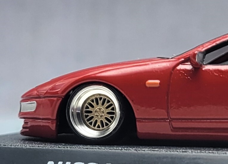 1/64 Nissan Fairlady Z modified Z32 -inch up BBS LM mesh wheel aluminium deep rim translation have goods ( painting comming off have ) highway racer 