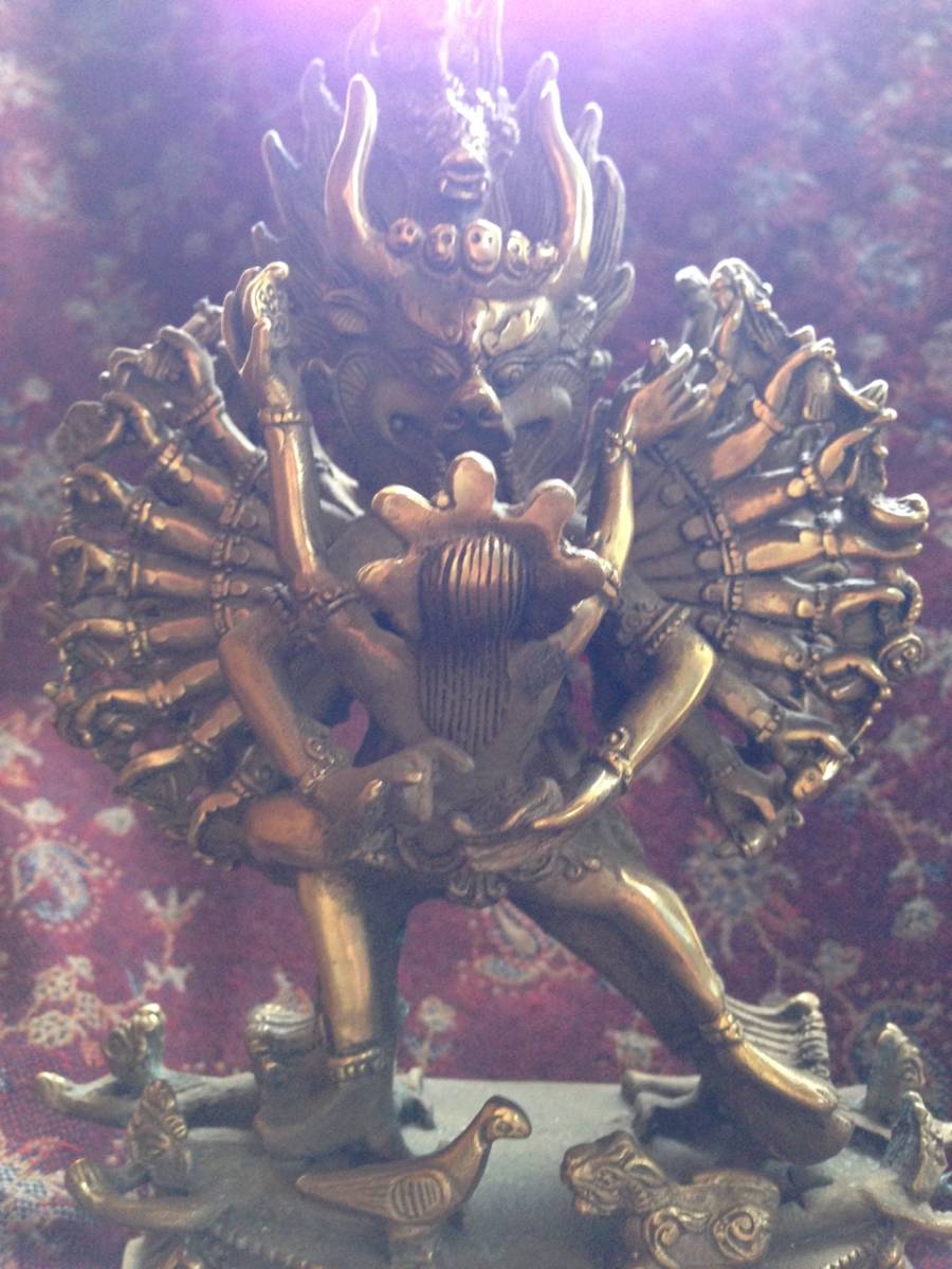 卍チベット密教 И銅製 『大威徳明王(歓喜仏)ヤーマンタカ 卍チベット密教 И銅製 『大威徳明王(歓喜仏)ヤーマンタカ