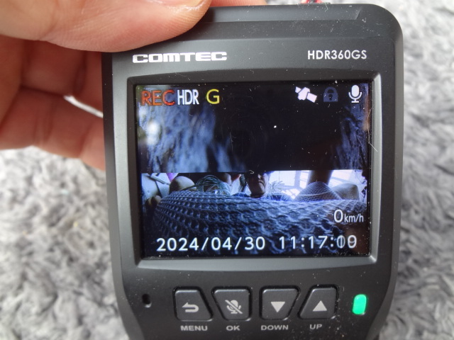 コムテック COMTEC GPS+360°カメラドラレコ HDR360GS 動作確認済み 中古 検)ドラレコ/セルスター/ユピテル/ケンウッド_画像4