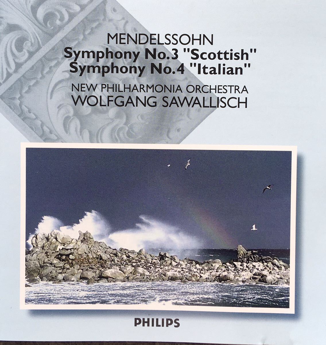 メンデルスゾーン 交響曲第3番 スコットランド 第4番 イタリア サヴァリッシュ ニュー・ファルハーモニア管弦楽団 フィリップスの画像1