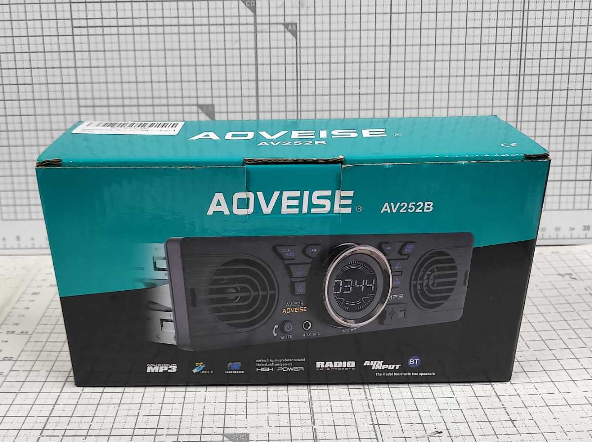 AOVEISE/スピーカー内蔵カーラジオ/メディアプレイヤー/AV252B/未使用品の画像4