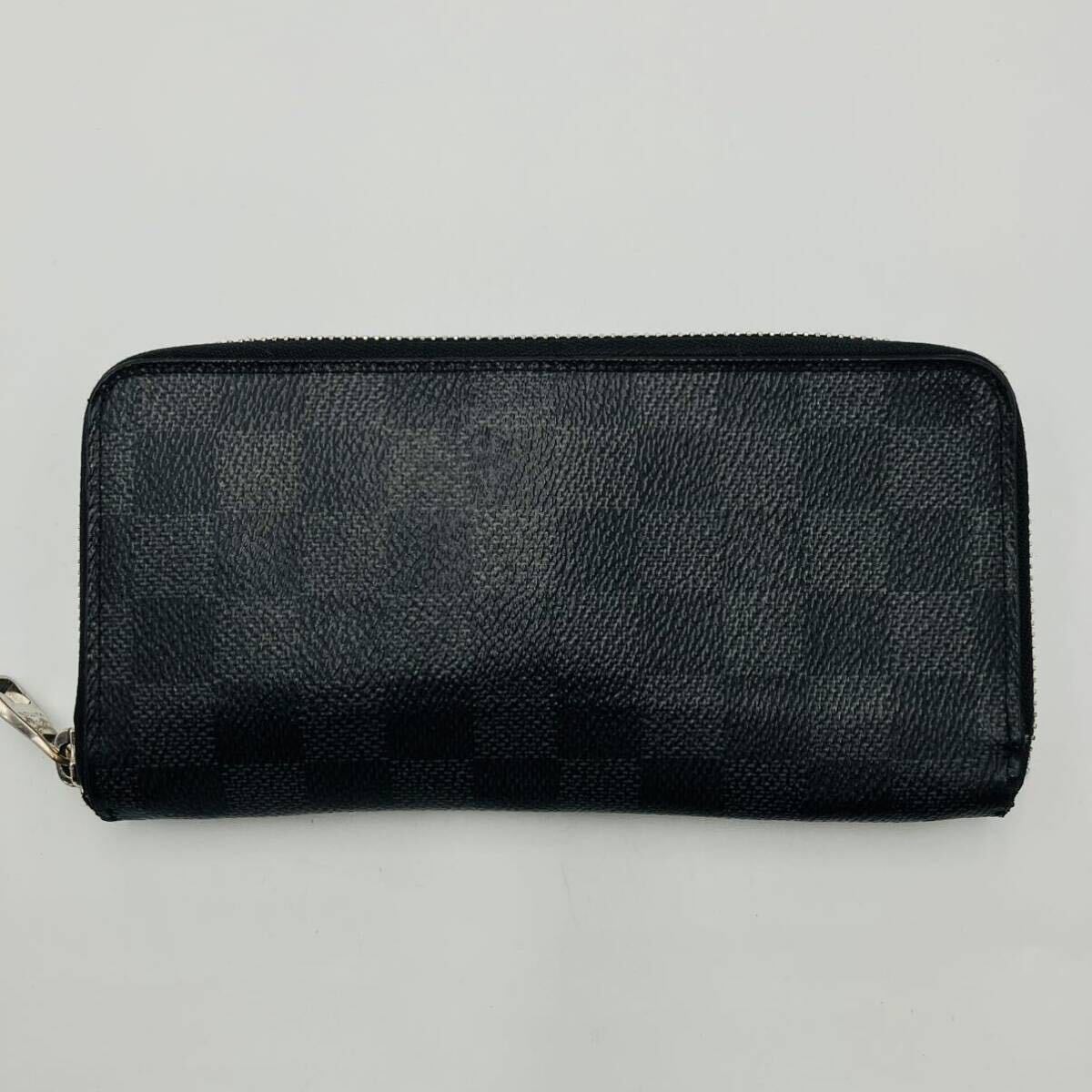 1円【極美品/箱付き】LOUIS VUITTON ルイヴィトン 長財布 ダミエ グラフィット ジッピーウォレット オーガナイザー 小銭入 ブラック メンズの画像2