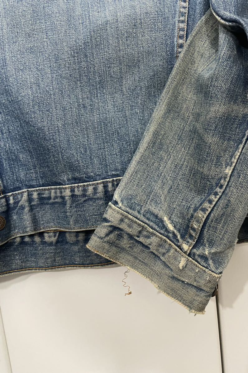 70s levi's 70505 布　ケアタグ　66前期　サイズ42 野村訓市　ボタン刻印529_画像4