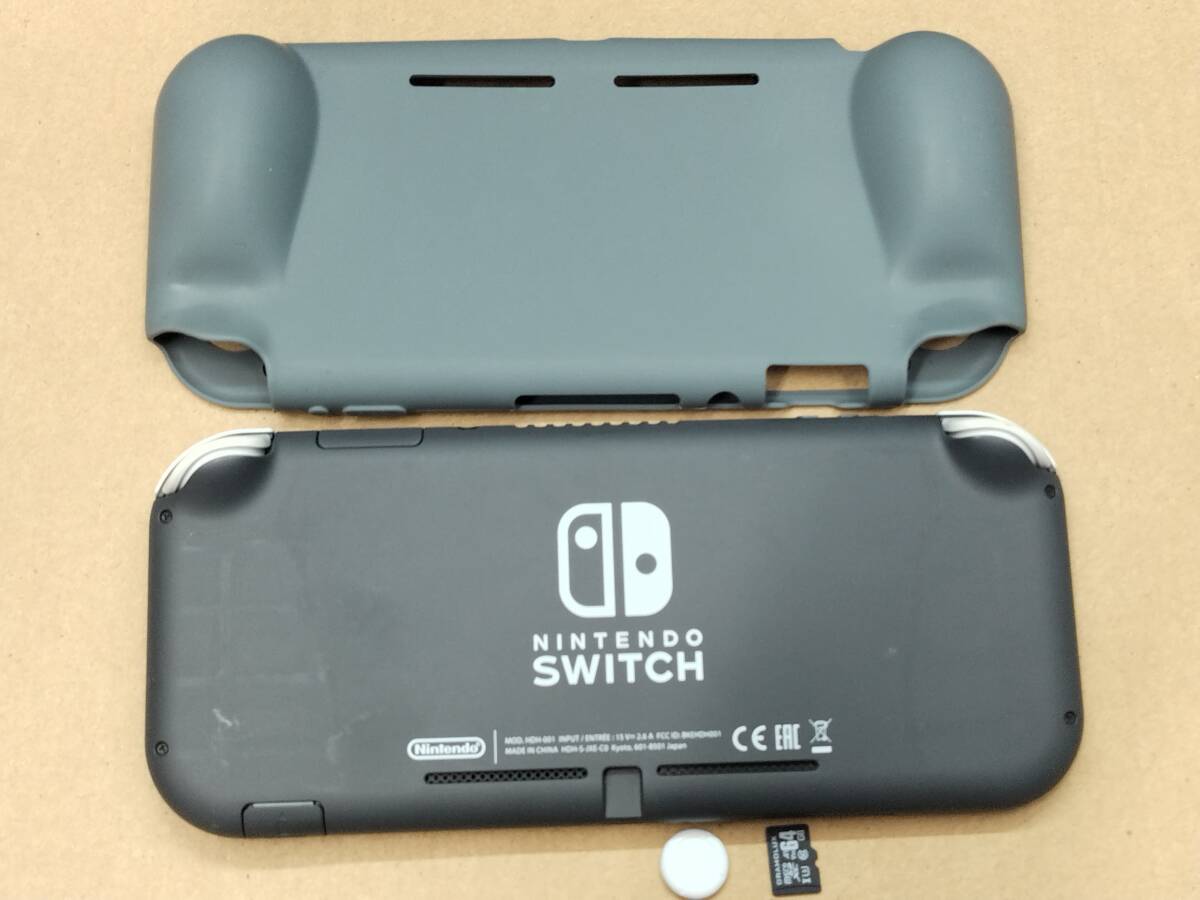 【USED】 NH2402 Nintendo 任天堂 ニンテンドー Switch Lite スイッチライト グレー 本体 + シリコンカバー + 64GBの画像2