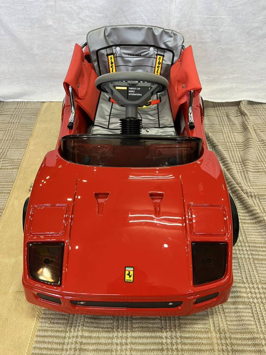 【未使用訳あり品】TOSHIMA/トシマ 世界の名車シリーズNo.7 Ferrari/フェラーリF40 手押し車 箱あり 当時物 昭和レトロ 乗り物 子供用の画像4
