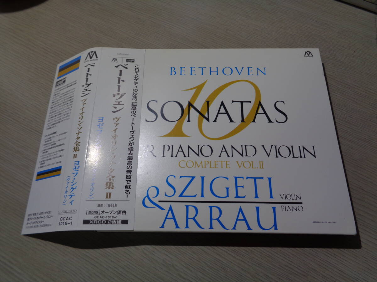 シゲティ＆アラウ,JOSEPH SZIGETI,CLAUDIO ARRAU/BEETHOVEN:THE TEN SONATAS FOR VIOLIN AND PIANO Ⅱ(GCAC-1010~1 PROMO MINT XRCD24(2CD)_画像1