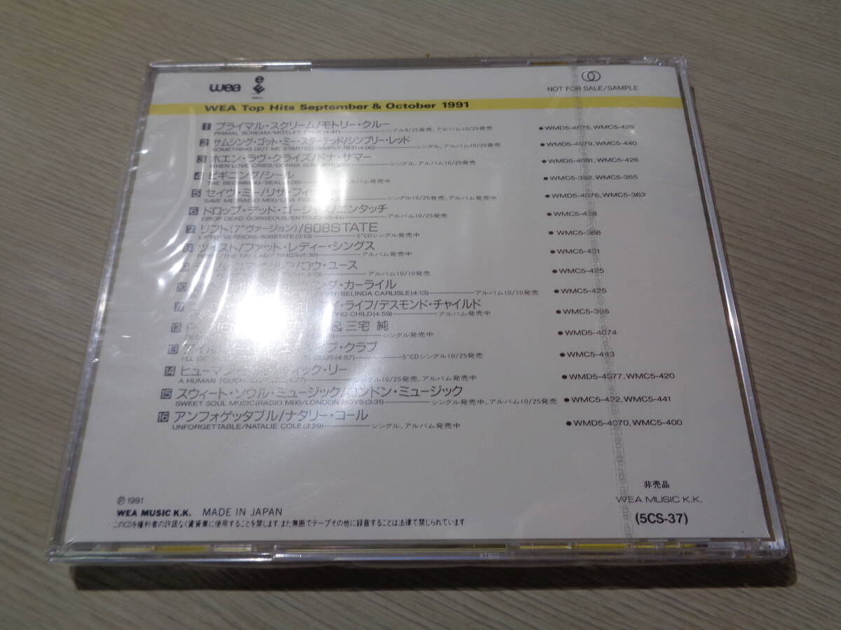 wea TOP HITS SEPTEMBER & OCTOBER 1991/MOTLEY CRUE,BELINDA CARLISLE,DESMOND CHILD & MORE(WEA JPN:5CS-37 PROMO ONLY STILL-SEALED CD_画像2